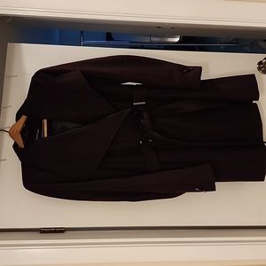 Calvin Klein Plum Wool Coat Sz XL NWOT